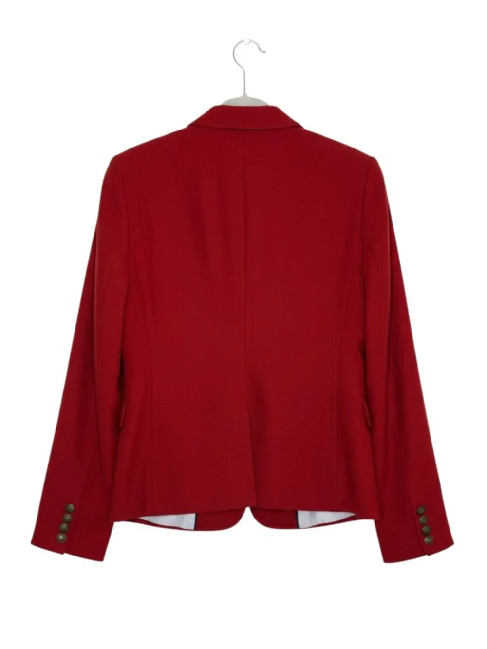 Banana Republic Factory Wool Blend Blazer Jacket 2 Button Womens Red 8